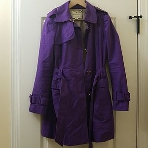 Purple cloth trenchcoat